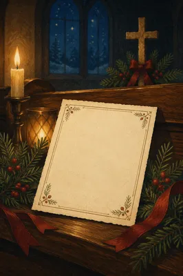 Church Christmas Service Invitation Card Background