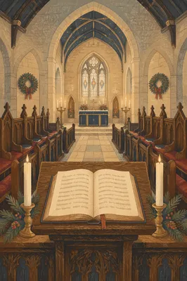 Christmas Church Service Invitation Background