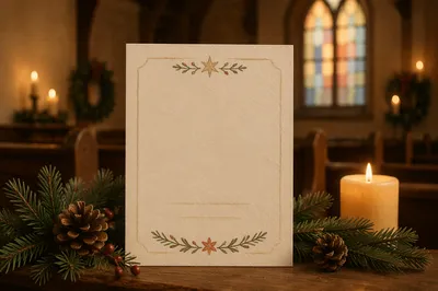 Christmas Church Service Invitation Backdrop