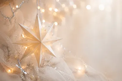 Elegant Christmas Service Invitation Star Background