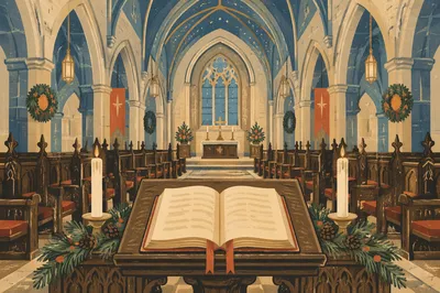 Christmas Church Service Invitation Background