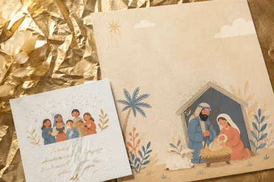 Elegant Christmas Service Invitation Background