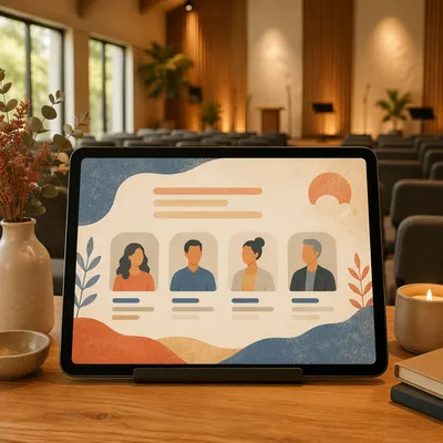 Church Conference Speaker Lineup Tablet Mockup