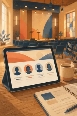 Church Conference Speaker Lineup Tablet Mockup