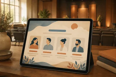 Church Conference Speaker Lineup on Tablet
