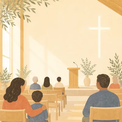 Modern Church Event Flyer Background Interior