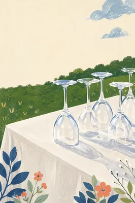 Modern Church Event Flyer Background with Goblets