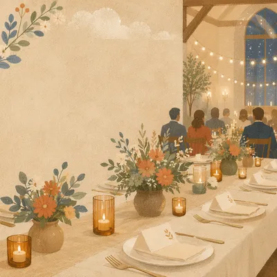 Elegant Church Fundraiser Dinner Event Graphic