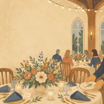 Elegant Church Fundraiser Dinner Event Design