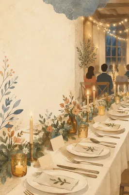 Elegant Church Fundraiser Dinner Event Graphic