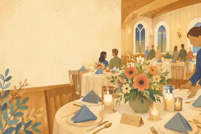 Elegant Church Fundraiser Dinner Invitation Scene