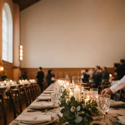 Elegant Church Fundraiser Dinner Event Scene