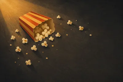 Church Movie Night Popcorn Event Background