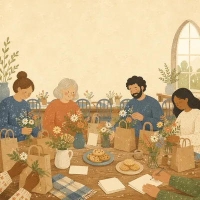 Church Volunteer Thank You Gathering Scene