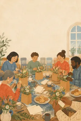 Church Volunteer Thank You Gathering Scene