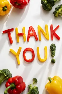 Church Volunteer Thank You Vegetable Flat Lay