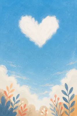 Heart Cloud Thank You Church Background