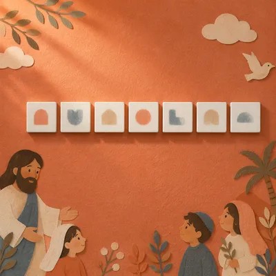 Warm Modern Church Welcome Tile Layout
