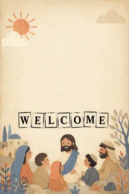 Warm Modern Church Welcome Graphic