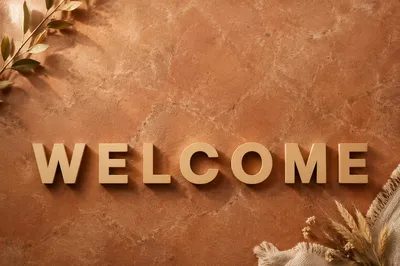Warm Modern Church Welcome Background