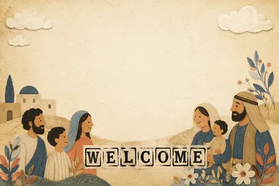 Warm Modern Church Welcome Graphic
