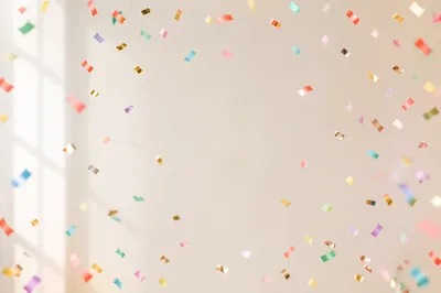 Colorful Confetti Celebration on Clean Background