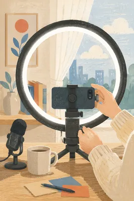 Creator Studio Camera and Ring Light Setup