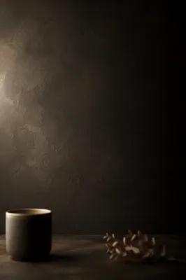 Moody Dark Wall with Ceramic Cup