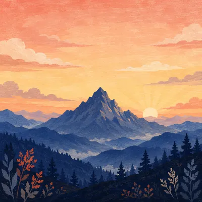 Sunrise Mountain Bible Verse Wallpaper Background