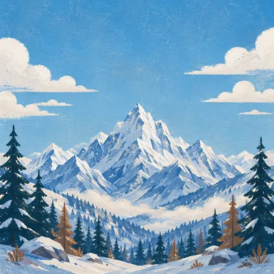 Majestic Snow Mountain Scripture Wallpaper Background
