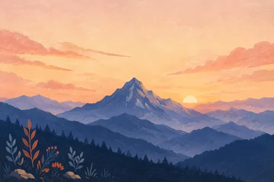 Sunrise Mountain Bible Verse Wallpaper Background