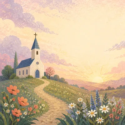 Easter Sunrise Church Invitation Background