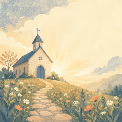 Easter Sunrise Chapel Service Invitation Background