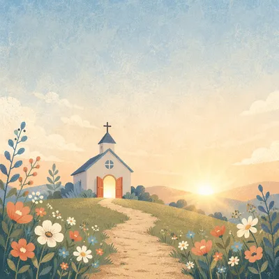 Easter Sunrise Church Invitation Background