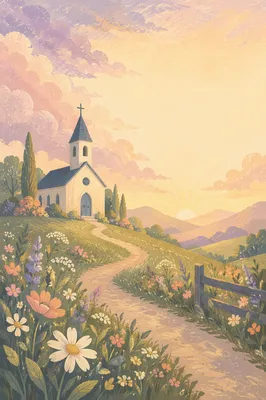 Easter Sunrise Church Invitation Background