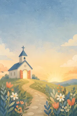 Easter Sunrise Church Service Invitation Background