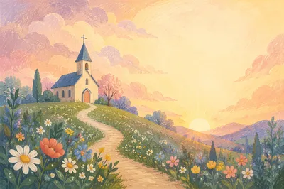 Easter Sunrise Church Invitation Background