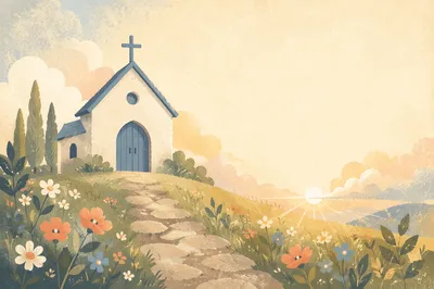 Easter Sunrise Chapel Service Invitation Background