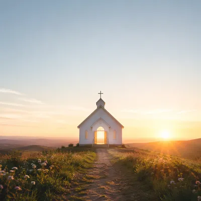 Easter Sunrise Church Service Invitation Background