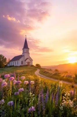Sunrise Easter Service Church Invitation Background