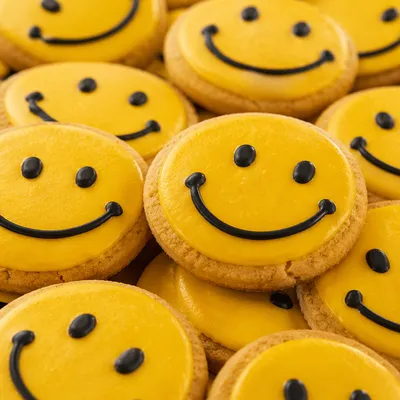 Playful Smiley Face Sugar Cookie Pattern