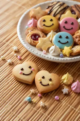 Playful Emoji Cookies on Bamboo Placemat