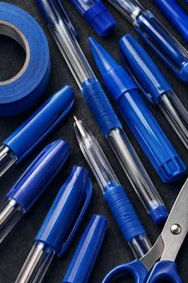 Cobalt Stationery Flat Lay for Social Media
