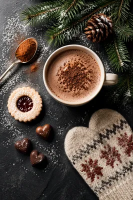 Cozy Winter Cocoa Flat Lay