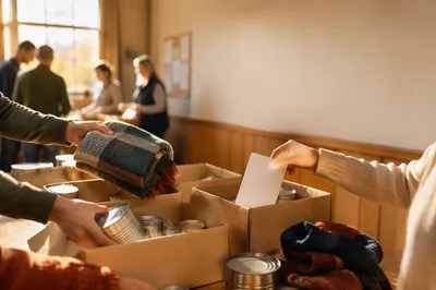 Giving Tuesday Church Generosity Donation Scene
