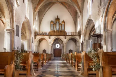 Giving Tuesday Church Generosity Aisle Scene