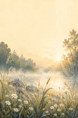 Peaceful Morning Blessing Nature Scene