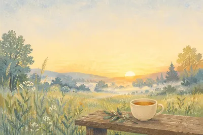 Peaceful Sunrise Meadow Morning Blessing