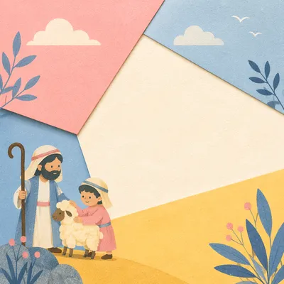 Pastel Paper Shapes Instagram Story Background