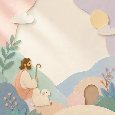 Pastel Abstract Story Background with Folk Texture